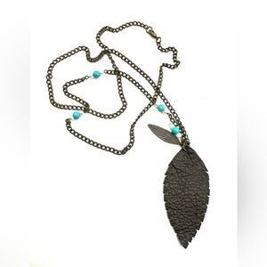 Assorted Falling Leaf Necklace with Pearls & Bead Accents